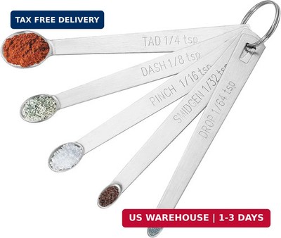 5PCS Small Measuring Spoons Set - Stainless Steel Tiny Measuring Spoons for Coo