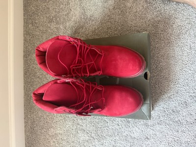 Timberland 6 Inch Premium Boot Mens Red Waterproof Nubuck  display picture 1