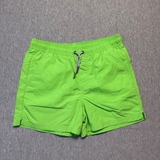 Art Class Swim Trunks Boys Size 14 Bright Green Mid-Thigh Pull On Drawstring