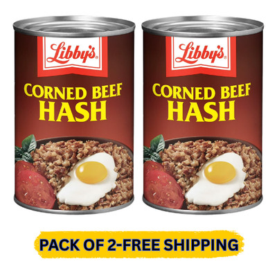 (2 pack) Libby's Corned Beef Hash, 37g Protein Per Serving, Canned Food, 15 oz.