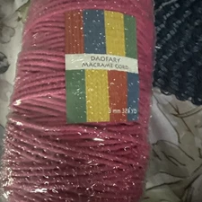 100% Cotton Cord Rope for Macrame 3mm rose red 