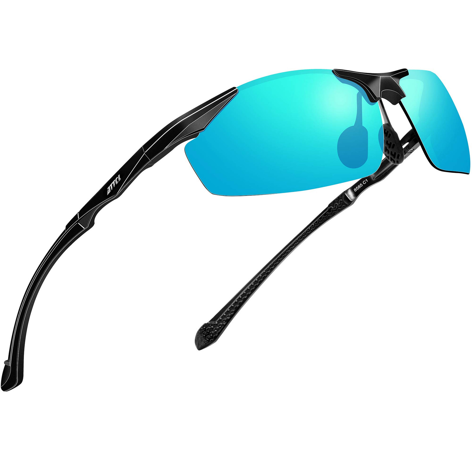 Polarized Sports Sunglasses for Men with UV Protection Al-Mg Metal Frame for Fishing Driving