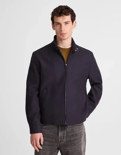 Madewell Harrington Jacket in Wool Blend in Classic Navy Size M NWD $299 NX970 - product listing photo