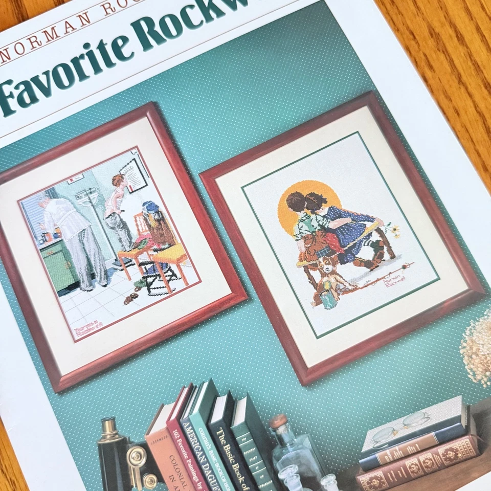 Norman Rockwell Favorite Rockwells Cross Stitch Pattern Book Dimensions 1989 VTG - Image 4 of 4