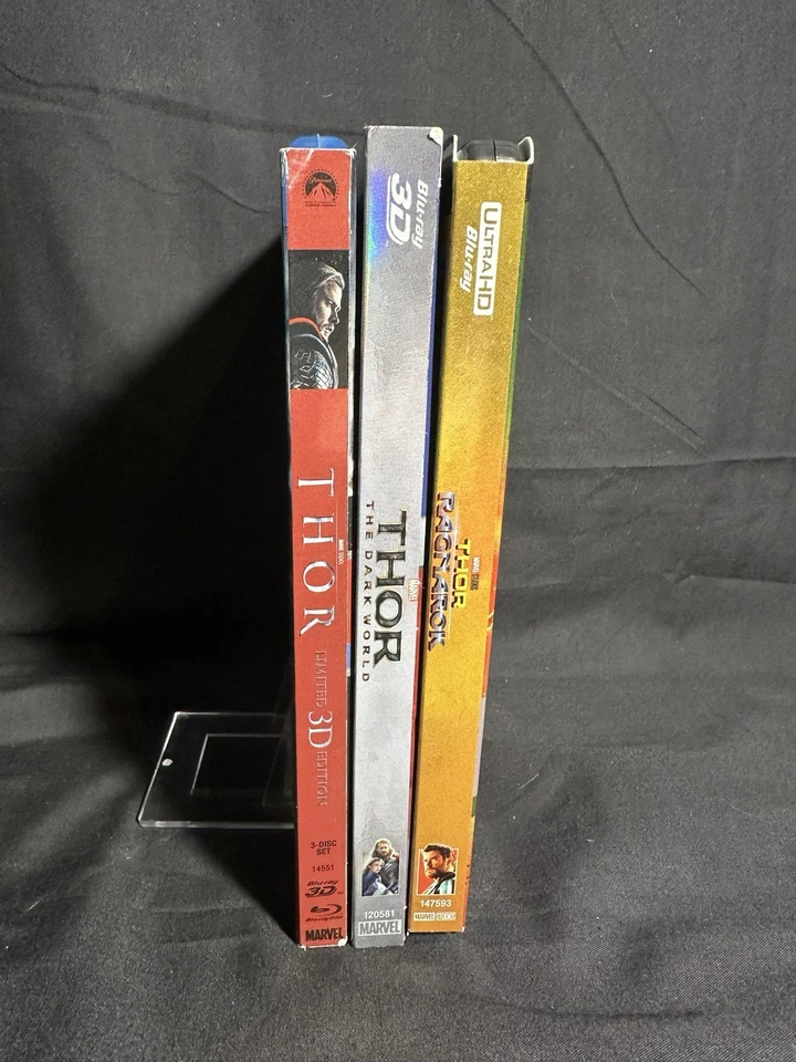 Thor Blu-Ray 3D The Dark World Blu-Ray 3D Ragnarok 4K All With OOP Slipcovers Foto 3 de 4