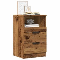 Nachttische 2 Stk. Altholz-Optik 40X36X65 Cm Holzwerkstoff
