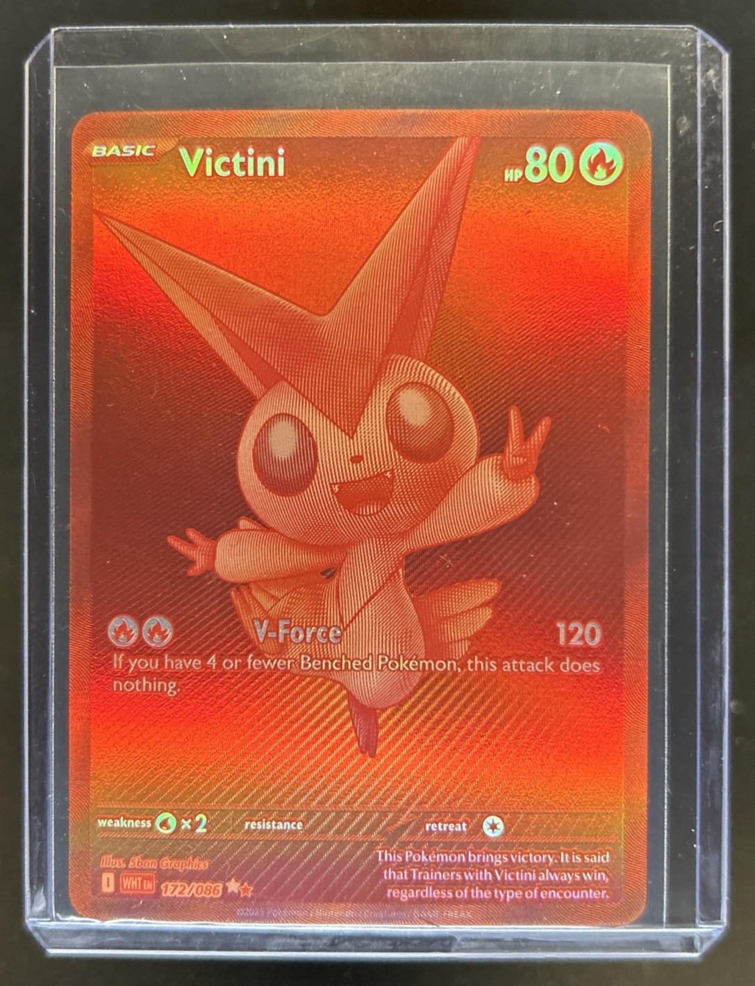 Victini 2025 Scarlet & Violet: White Flare #172/086 Black White