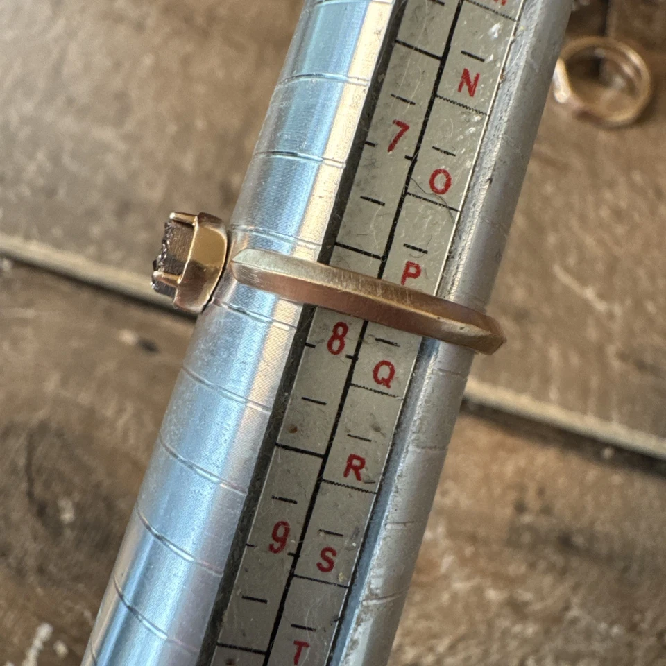 Juego de 3 anillos apilables Kendra Scott Warren talla 8 enchapados en oro rosa marrón Drusy Foto 3 de 4