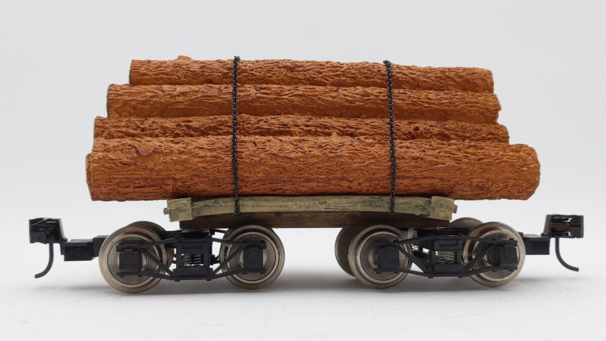 Delton 9201 G Scale Short Log Car - Metal Wheels EX