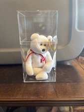 Ty Beanie Baby Maple Bear Canada Acrylic Display Case With Tag