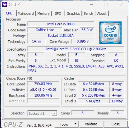 Intel Core i5-8400 2.8 GHz HexaCore Processor - 8th Gen - Coffee Lake - LGA 1151 - Image 4 of 4