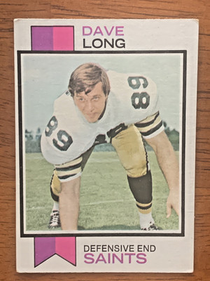 1973 Topps Football Card #356 - Dave Long, New Orleans Saints - ROOKIE - NrMt