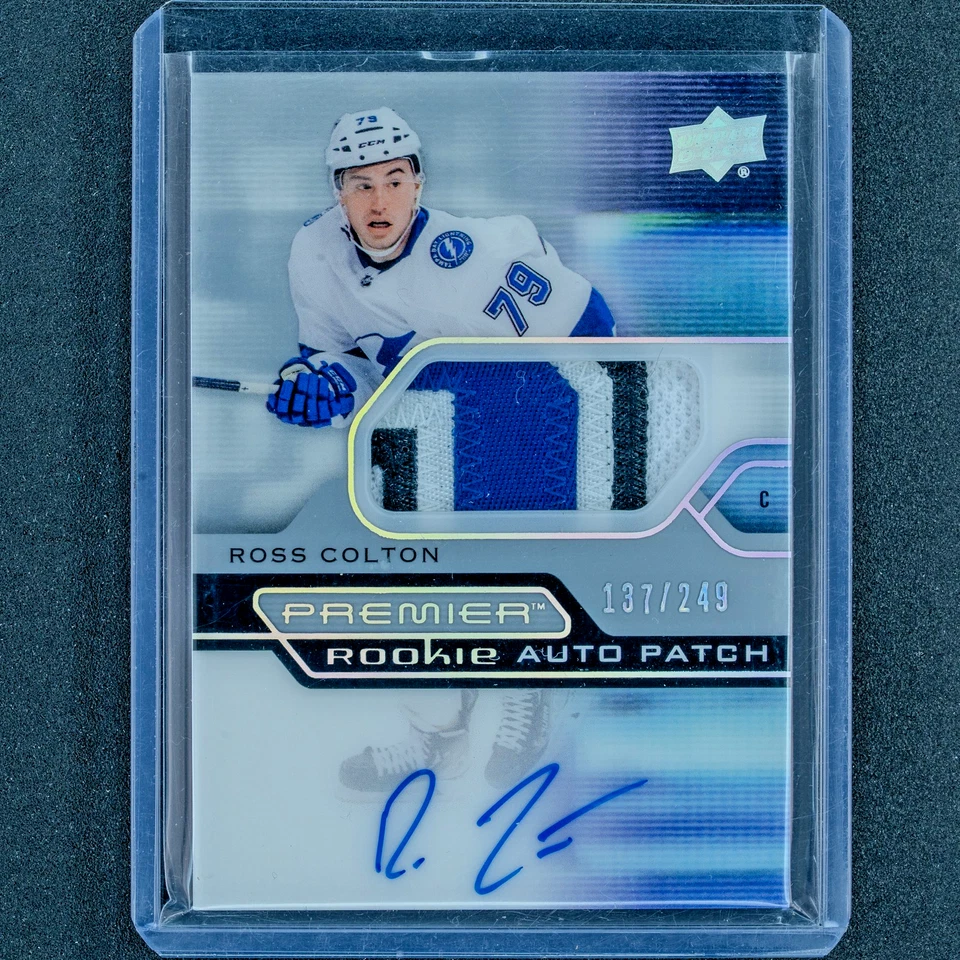 2021-22 Upper Deck Premier Hockey Ross Colton Rookie Auto Patch /249 #AR-RC - Image 3 of 3