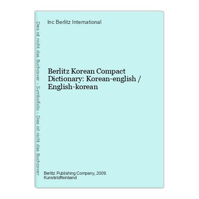 Berlitz Korean Compact Dictionary: Korean-english / English-korean Berlitz Inter
