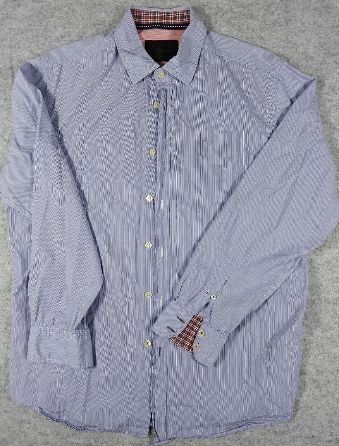 Long Sleeved Shirt Jasper Conran Large Blue Striped K11x image 2