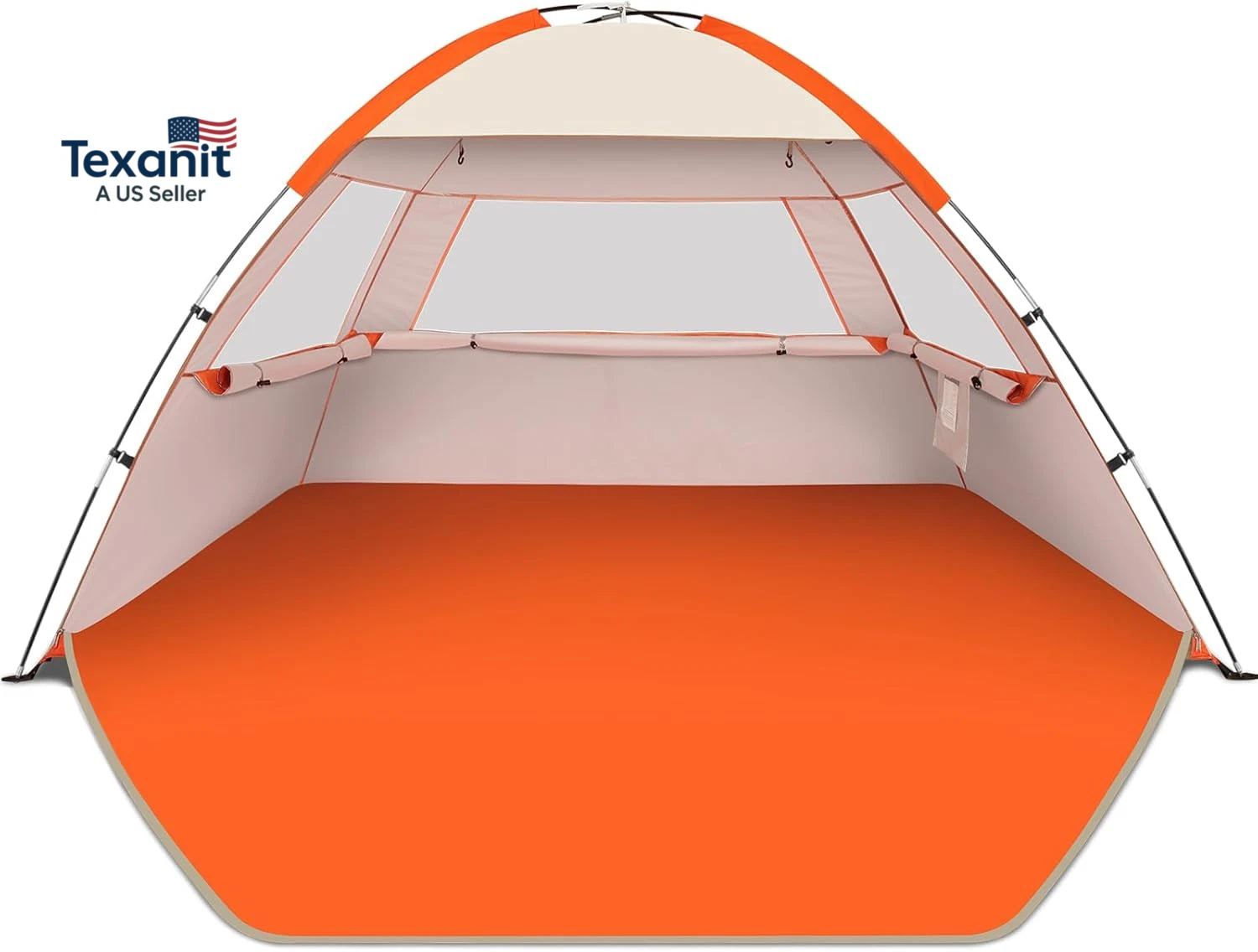 Beach Tent Sun Shelter for 3/4/6/8/10 Person with UPF 50＋ UV Protection, Lightwe