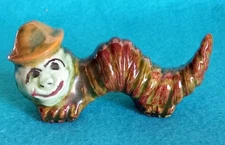 Vintage Anthropomorphic Caterpillar Inch Worm Figurine Mid Century MCM Kitsch