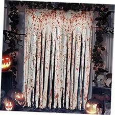 RunNico 85"x60" Halloween Door Curtain Decoration with Bloody Hand - 2 Pack