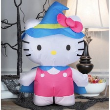 Hello Kitty Halloween Witch AirDorable 2FT Inflatable Tabletop Decor New