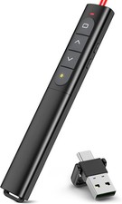 USB Type C Presentation Clicker with Red Light Presenter Remote Pointer NOB