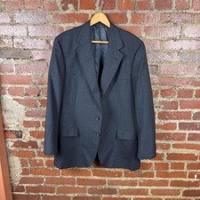 Vintage Polo University Club Ralph Lauren Blazer Mens 42 Charcoal Made USA 90s