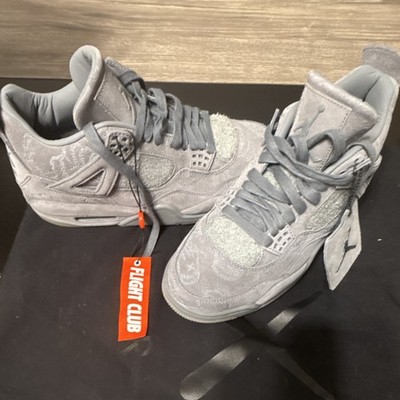 Jordan Air Jordan 4 x KAWS Cool Grey Suede Retro 2017 Men's Athletic Sneakers