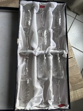 Coffret 6 Coupes Champagne Cristal De Lorraine /soufllé Bouche/ taillé Main 