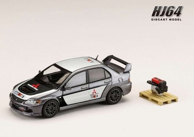 Mitsubishi Lancer Evolution IX Evo 9 MR GSR RALLY Gray w/Engine Display 1/64