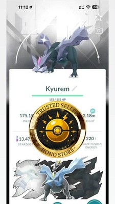 Pokémon G0 - Shiny Kyurem Bg GoTour White kill glaciate - PTC