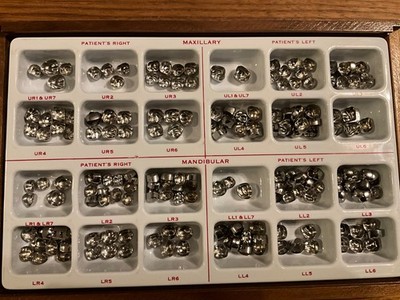 Stainless Steel Crowns Primary Second Molars. Count 203 Crowns in all. 3M Unitek