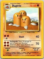 Dugtrio 19/102 Base Set Rare
