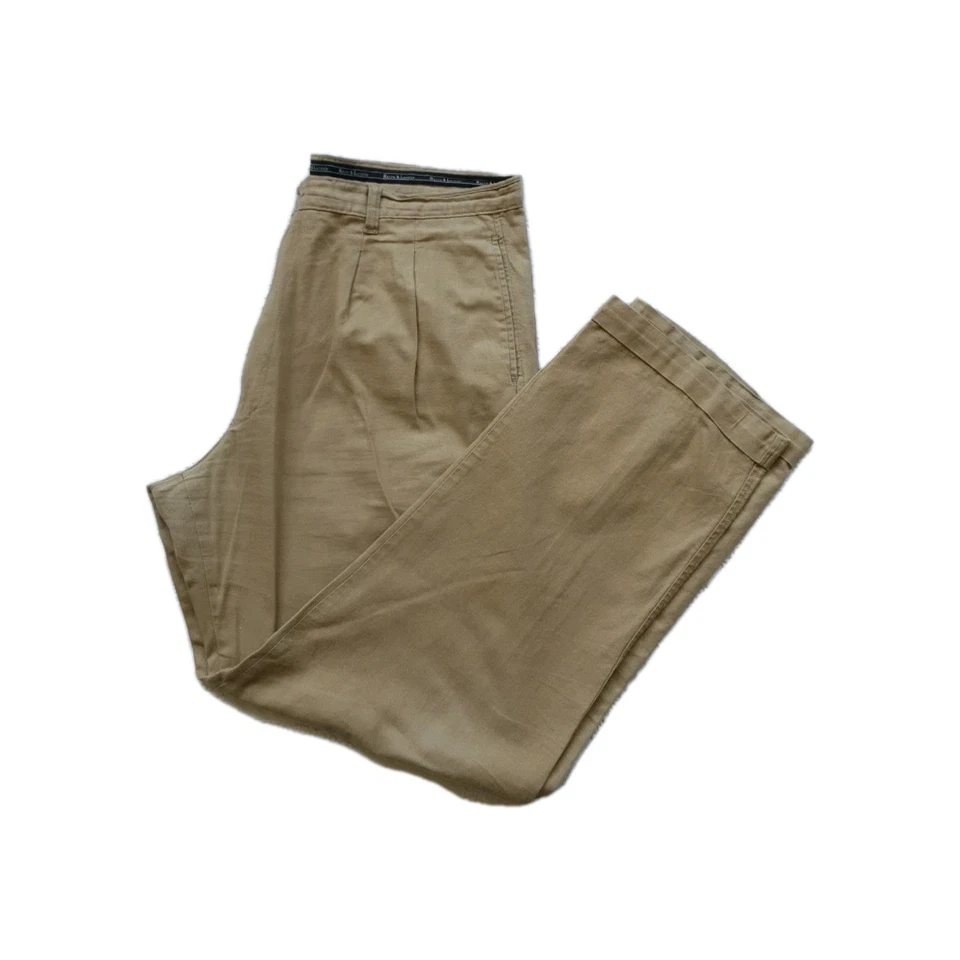 Pantalones Pantalones Polo Ralph Lauren Para Hombre Beige 100% Lino Calce Clásico. W42" × L42". Foto 2 de 4