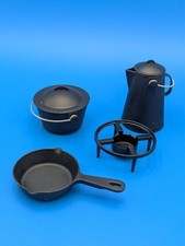 Chilton for Kids Cookware Play Set Toy Kettle, Coffee Pot, Fry Pan, Burner