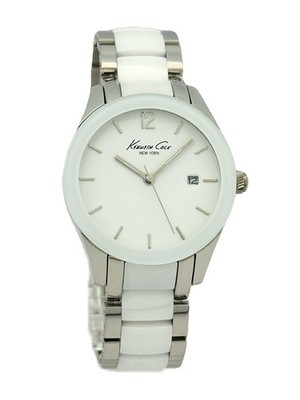 KENNETH COLE LADIE\'S ROSE GOLD WHITE CERAMIC TOP WATCH KC4741 Kenneth Cole KC4741 Ladies Ceramic-Stainless Steel Bicolour  main image 3