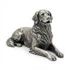 Golden Retriever 1oz Gold Spartan 999 Pure Silver Statue Luxury Collectible Gift