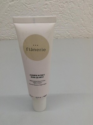 Flanerie Jasmine Sunset Rose Quartz Creme Gesicht Nacht für Ölig Haut 45ml Neu 