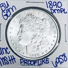 1890 BU UNCIRCULATED MORGAN SILVER DOLLAR AUTHENTIC U.S. MINT FREE SHIPPING 6958