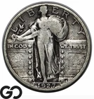 1927-S Standing Liberty Quarter, Choice Fine++/VF, Better Date