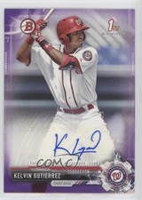 2017 Bowman Retail Prospect Auto Purple /250 Kelvin Gutierrez #PA-KG Auto 2f9
