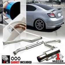 Stainless Steel Catback Exhaust System 4 Burnt Tip Muffler For 05-10 Tc 2az-fe