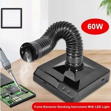 60W Soldering Iron Fume Extractor with LED Light Carbon Filter Tool Kit