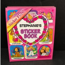 Personalized Name STEPHANIE STICKER BOOK Stick W/Us Girls Funky Groovy Stickers