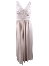 Adrianna Papell Women's Draped V-Neck Gown (14, Blush)