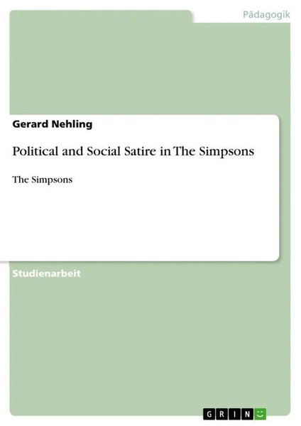 Political And Social Satire In The Simpsons The Simpsons Gerard Nehling Buch-image
