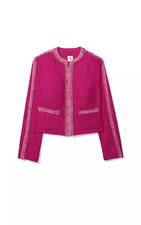 Cabi Pink Tweed Ballroom Jacket NWOT Sz M