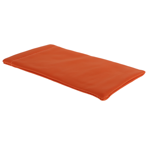 Brillen Etui Lederoptik Kunststoff Stecketui Mounty Orange Schnappverschluss - Picture 5 of 6