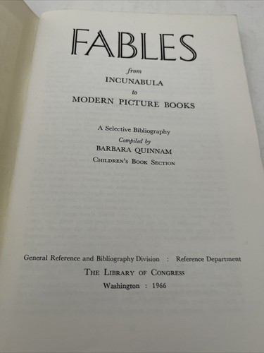 Fables from Incunabula to Modern Picture Book 1966 Library of Congress illus. - Picture 6 of 9