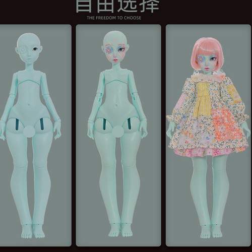 Special BJD Doll 1/4 Resin Ball Jointed Body Face Makeup Eyes Girl Birthday GIFT - Picture 2 of 8