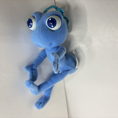 Vintage Disney Pixar Bug's Life Flik Blue Ant Plush 8" Mattel Movie Toy
