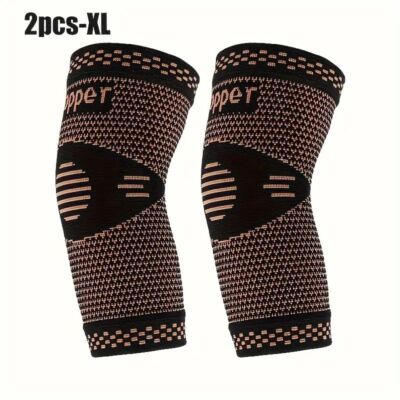 Arm Compression Elbow Sleeve Brace Wrap Support Arthritis Tendonitis Pain Copper